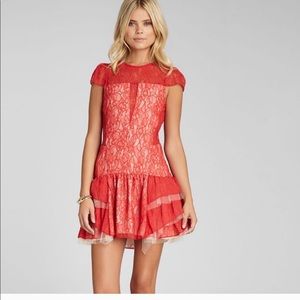 BCBG Red Lace Dress